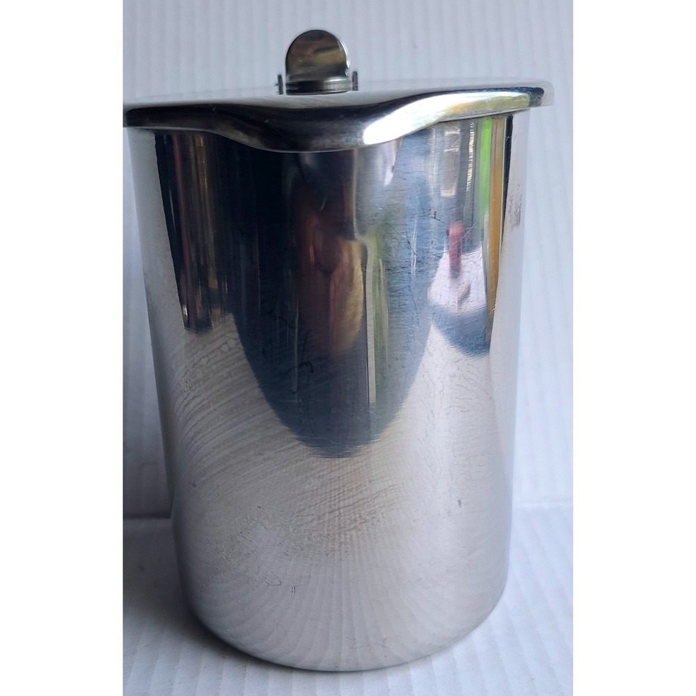Vintage Polar 18/8 Stainless Steel 44 oz Pitcher Hinged Lid Type S-10 3-56 - Picture 2 of 13